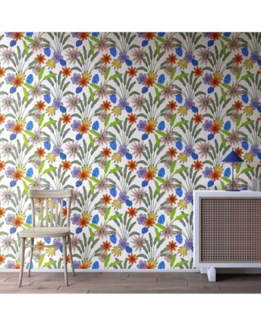 Rouleau de papier peint imprimé fleuri