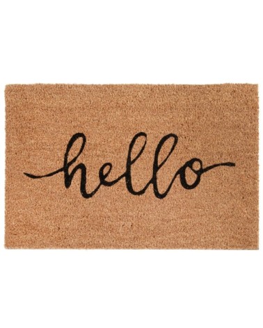 Paillasson en fibre de coco imprimé noir 40x60