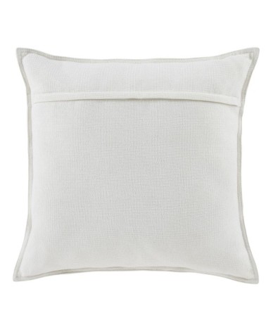 Coussin en chenille blanc uni 60x60