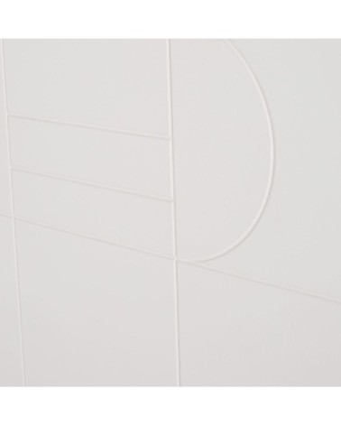 Déco murale gravée blanche 121x121