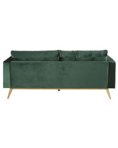 Canapé style scandinave 3/4 places en velours vert