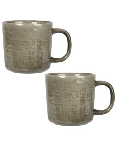 Mug en grès vert kaki