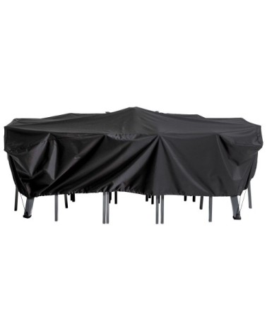 Housse de protection pour table de jardin rectangulaire noire L240