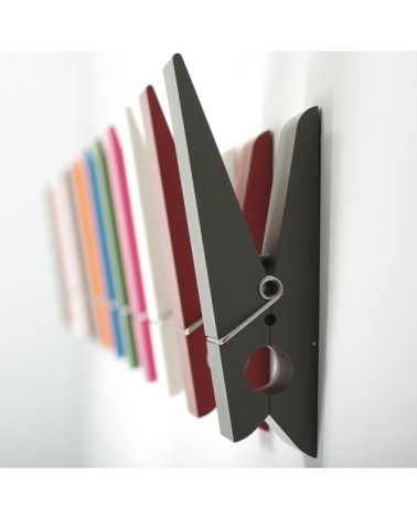 Patère pince à linge en polycarbonate gris