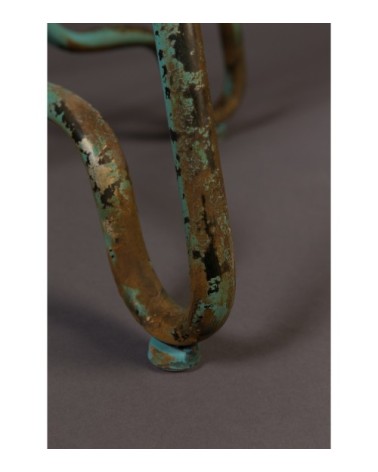 Tabouret de bar en métal 61cm turquoise