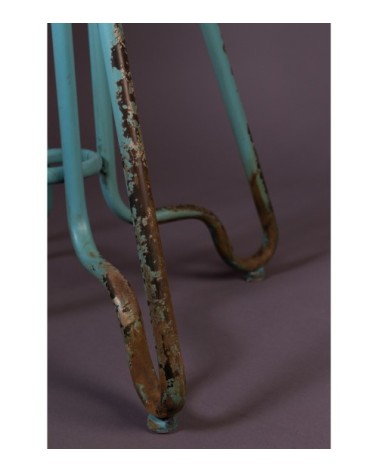 Tabouret de bar en métal 61cm turquoise