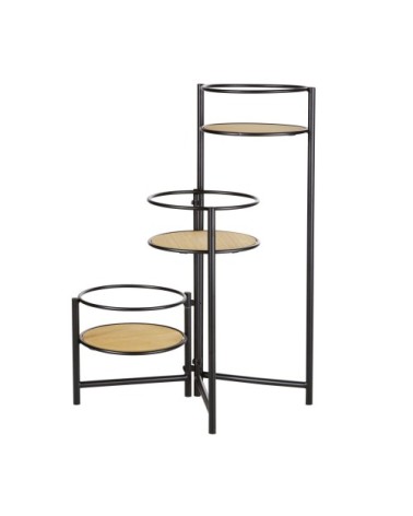 Porte-plantes noir et beige