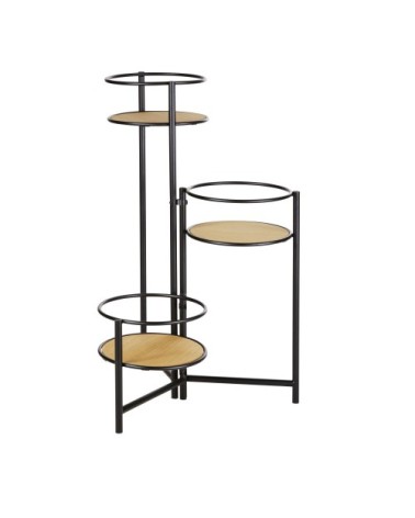 Porte-plantes noir et beige