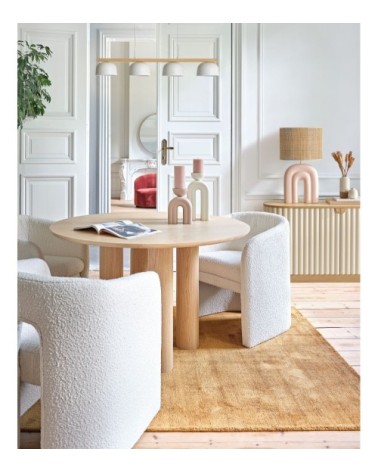 Tapis en viscose jaune moutarde 140x200