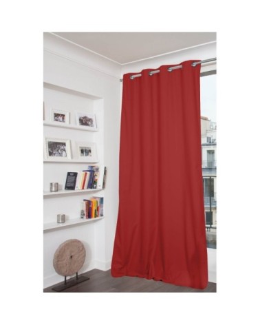 Rideau occultant total rouge 135 x 250