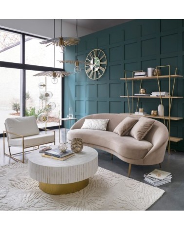 Tapis en laine ciselée écrue et grise 140x200