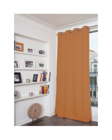 Rideau occultant total orange rouille 135 x 260