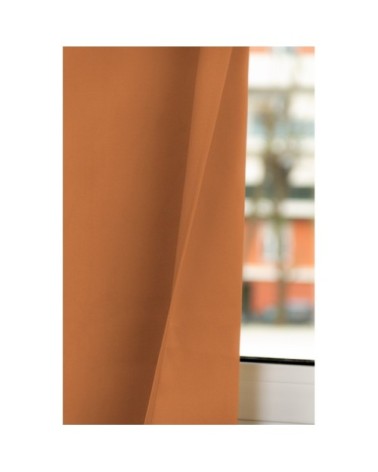 Rideau occultant total orange rouille 135 x 260