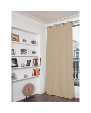 Rideau occultant total beige sirocco 135 x 260