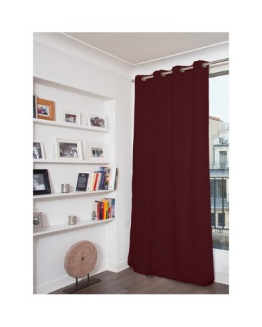 Rideau occultant total rouge bordeaux 135 x 260