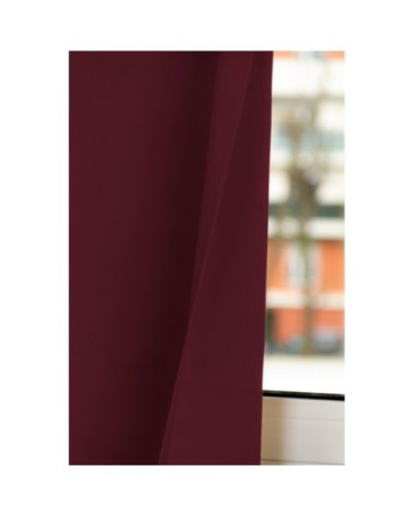 Rideau occultant total rouge bordeaux 135 x 260