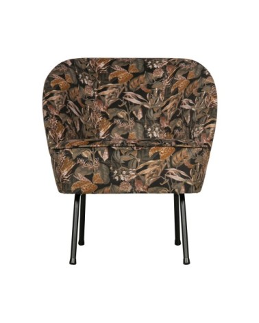 Fauteuil lounge en velours noir  et  or