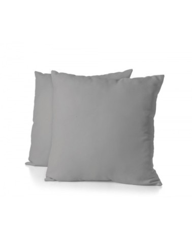 Taie d'oreiller  coton gris 65x65 cm