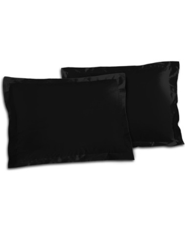 Taie d'oreiller  coton noir 50x70 cm