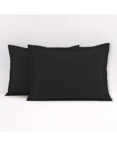 Taie d'oreiller  coton noir 50x70 cm