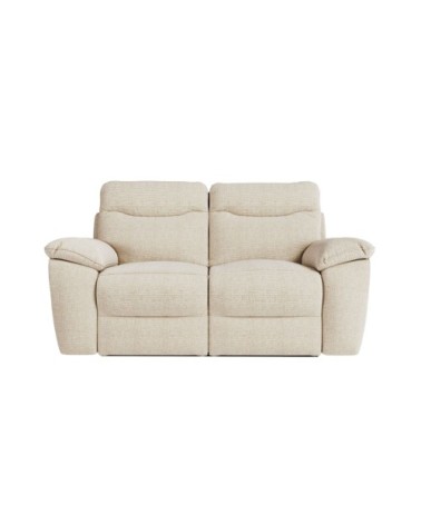 Canapé relax manuel 3 et 2 places et fauteuil, tissu texturé - beige