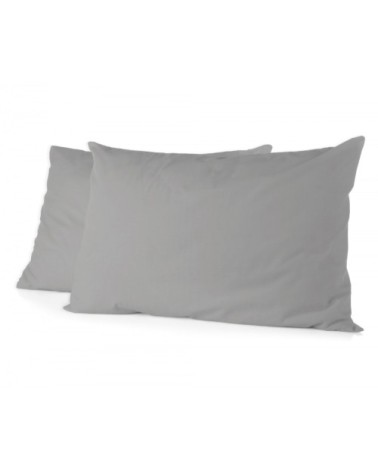 Taie d'oreiller  coton gris 50x70 cm