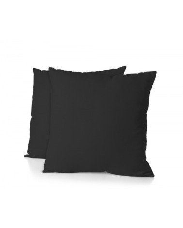 Taie d'oreiller coton noir 65x65 cm
