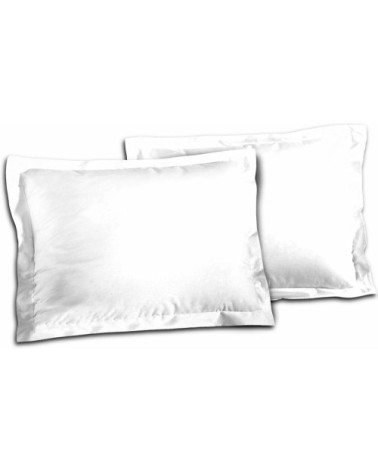 Taie d'oreiller oeko-tex® coton blanc 50x70 cm
