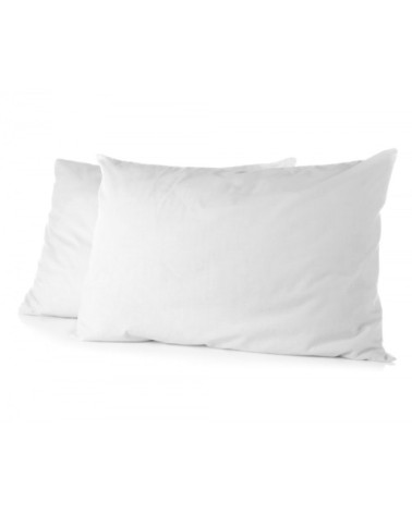 Taie d'oreiller oeko-tex® coton blanc 50x70 cm
