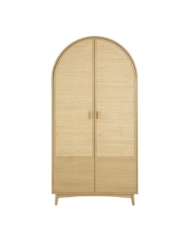 Dressing 2 portes cannage en rotin