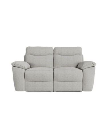 Canapé relax manuel 3 et 2 places et fauteuil tissu texturé gris clair