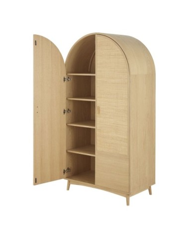 Dressing 2 portes cannage en rotin