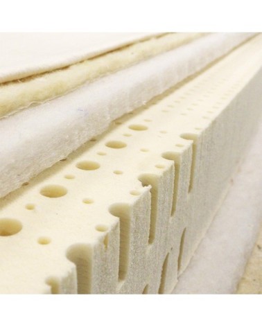 Matelas 100%  latex naturel haute densité et coton bio 140x190