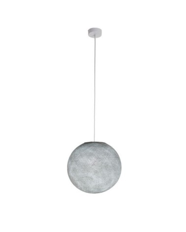 Suspension simple globe M gris perle