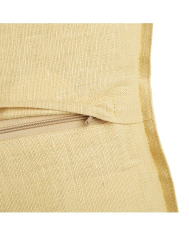 Coussin en lin lavé jaune vanille 60x60, OEKO-TEX®