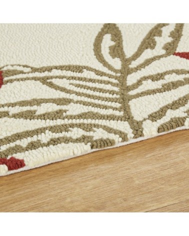 Tapis en polypropylène noué motif végétal multicolore 160x230