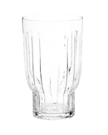 Gobelet haut en verre strié