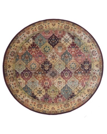 Tapis d'orient classique tissé machine - rouge D120 cm