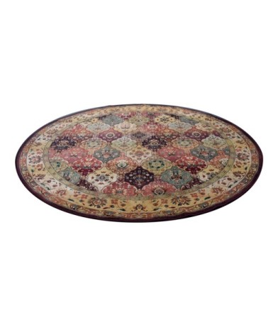 Tapis d'orient classique tissé machine - rouge D120 cm