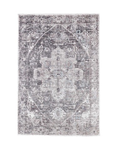 Tapis d'orient vintage tissé plat gris 155x235 cm