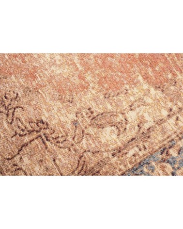 Tapis d'orient vintage tissé plat rose 075x140 cm