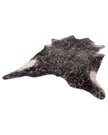 Tapis en peau de vache artificielle coloré anthracite 150x190
