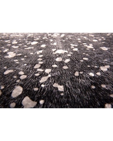 Tapis en peau de vache artificielle coloré anthracite 150x190