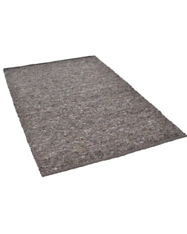Tapis tissé à la main en laine naturelle tabac 60x90