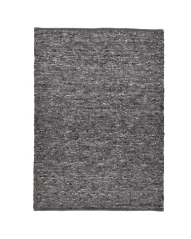 Tapis tissé à la main en laine naturelle gris 90x160