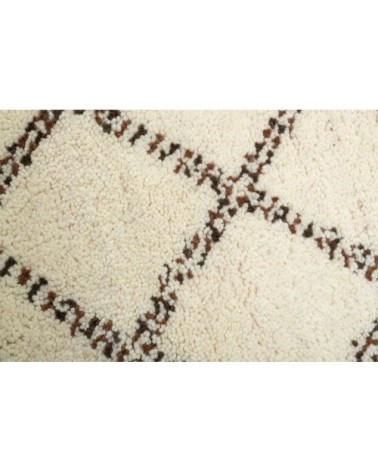 Tapis berbère en laine naturelle noir et blanc 70x140