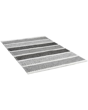 Tapis design scandinave en laine gris 110x170