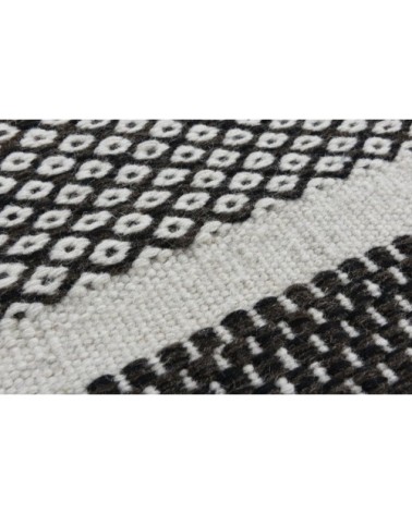 Tapis design scandinave en laine gris 110x170