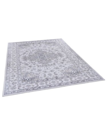 Tapis imprimé en motif keshan vintage - crème 70x140 cm
