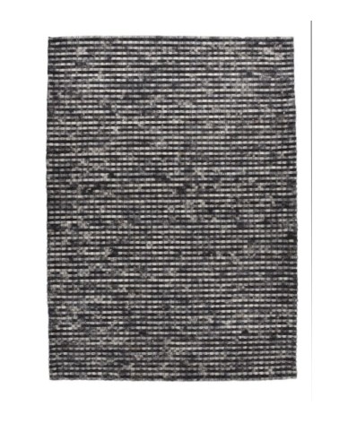 Tapis feutré en laine naturelle fait main anthracite 170x240